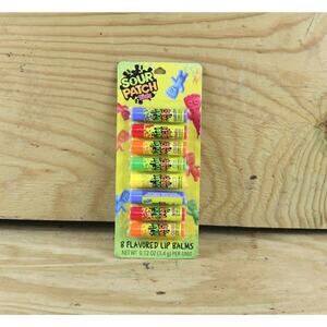 New SOUR PATCH Flavored Kids Lip Balm 8 Balms: Orange Redberry Blue Raspberry